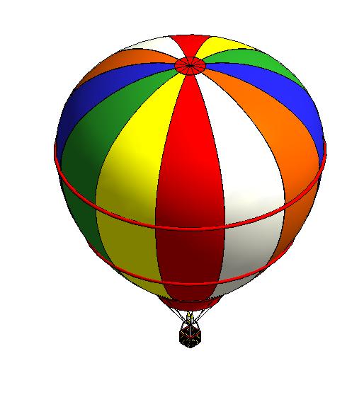 Hot Air Balloon 3D DWG Model for AutoCAD • Designs CAD