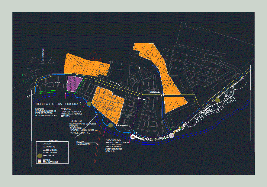 Huanchaco Profile Vias DWG Block for AutoCAD