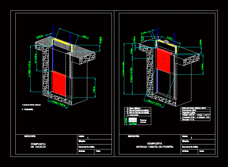 Hydraulic Gate DWG Block for AutoCAD