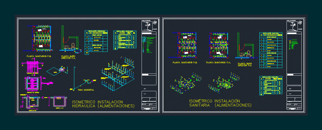 Hydro Sanitary Installation – Swimming Hospital – DWG Block for AutoCAD