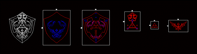 Hyrule Shield DWG Block for AutoCAD