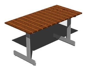 Adjustable Standing Desk 3D DWG Model for AutoCAD