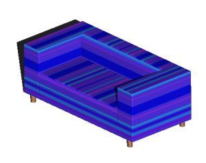Klippan Sofa 3D DWG Model for AutoCAD