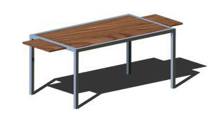 Extending Dining Table 3D DWG Model for AutoCAD