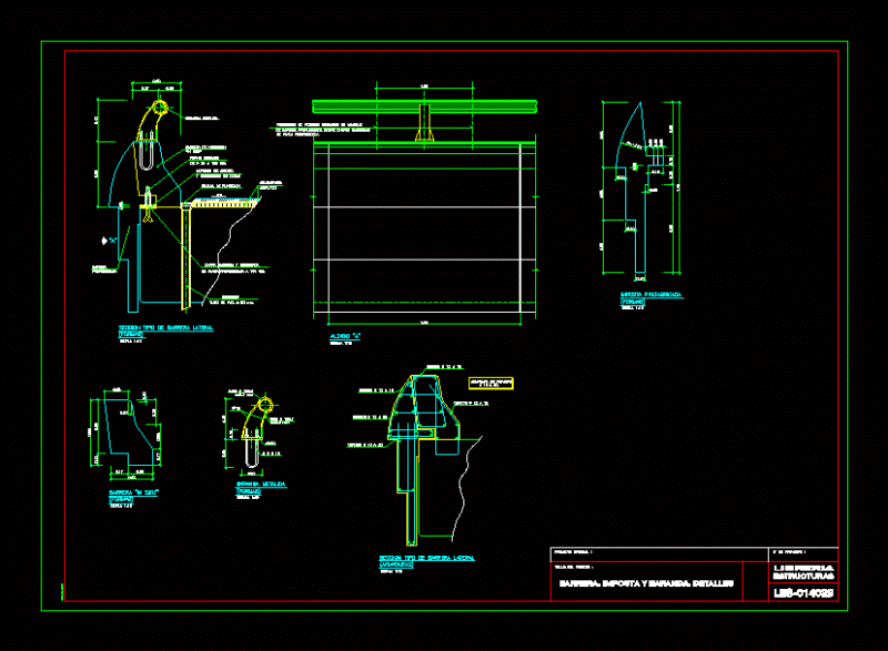 Imposta Side Barrier DWG Detail for AutoCAD