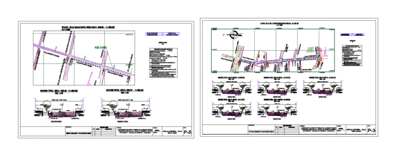 Improving Roads And Sidewalks In Peru DWG Block for AutoCAD
