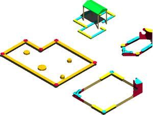 Kids Outdoor Game Equipment 3D DXF Model for AutoCAD
