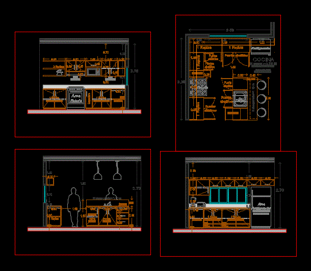 Integral Kitchen Design DWG Block for AutoCAD • Designs CAD