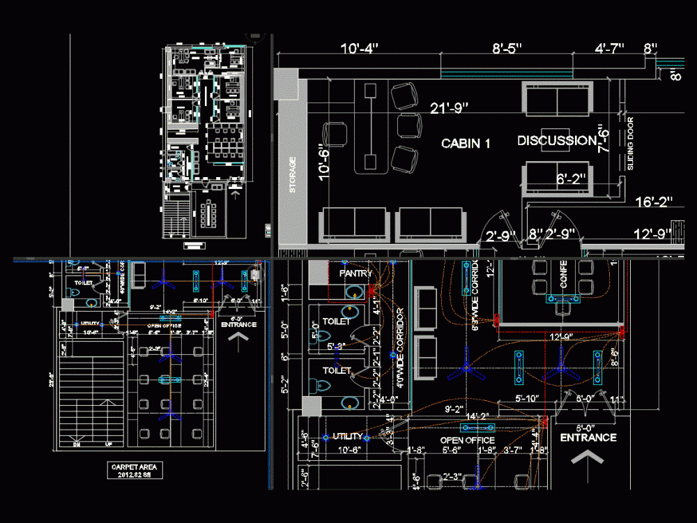 architects office plan dwg