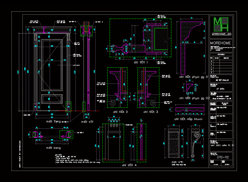 Interior Door DWG Detail for AutoCAD