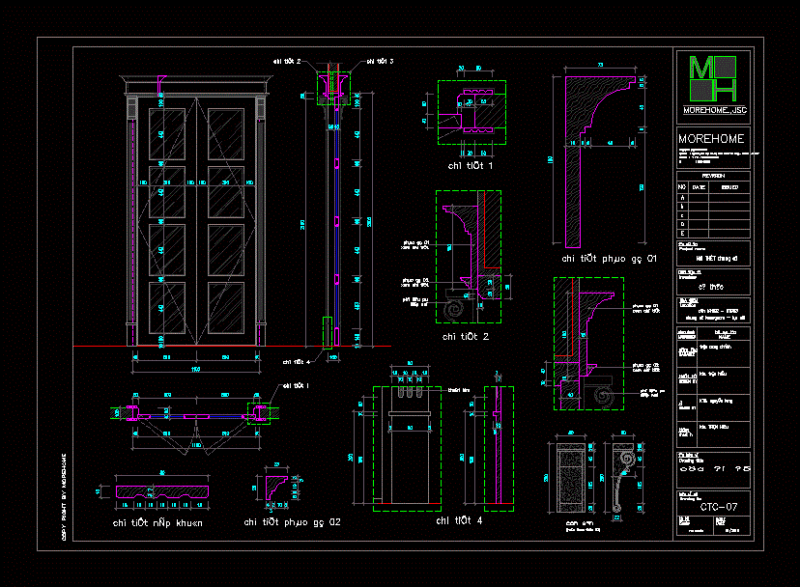 Interior Door DWG Detail for AutoCAD