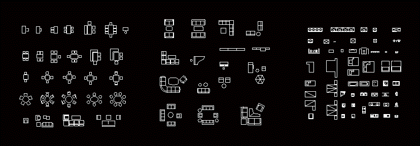 Interior Furnishings DWG Block for AutoCAD • Designs CAD