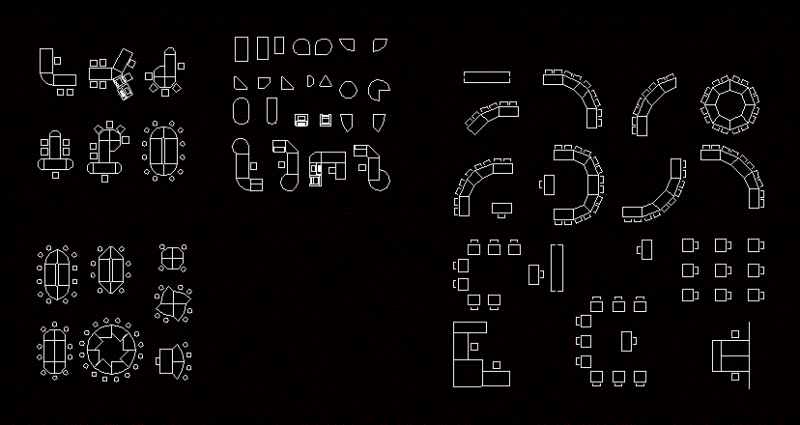 Interior Furnishings Furniture DWG Block for AutoCAD