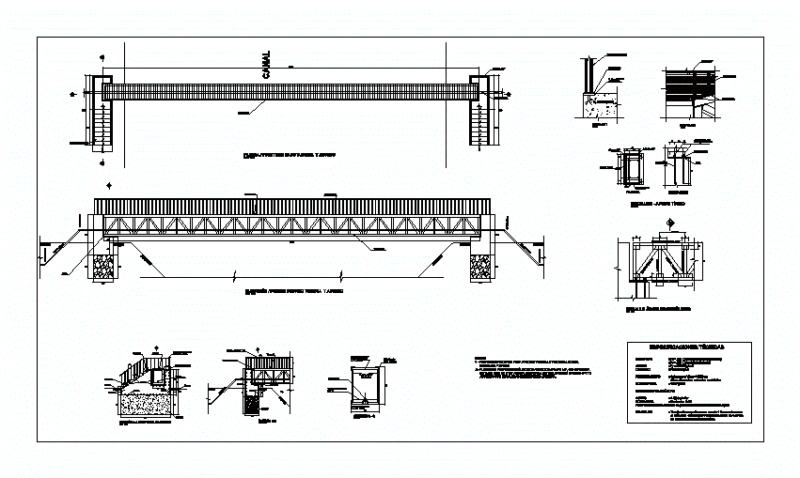 Irrigated Canal Bridge DWG Detail for AutoCAD