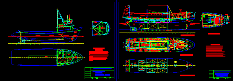 Japanese Fishing Boat DWG Block for AutoCAD