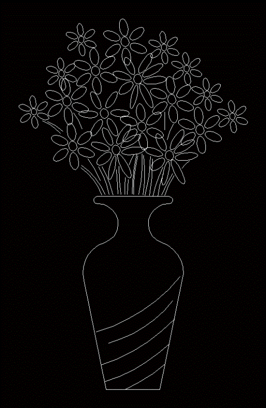 Jarron Decorative Elevation DWG Elevation for AutoCAD