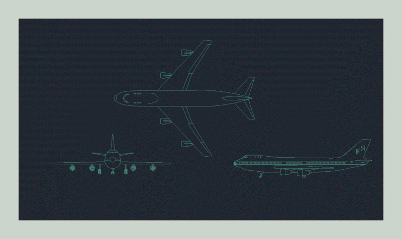 Jet Plane 2D DWG Plan for AutoCAD