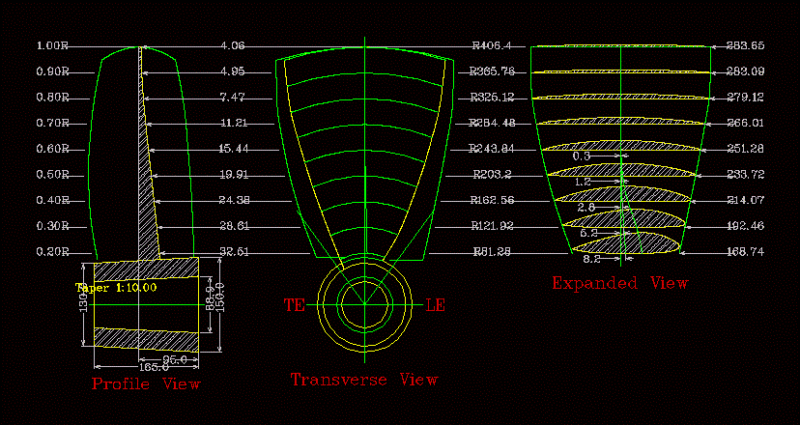 Kaplan Propeller 32 X 48 DWG Plan for AutoCAD