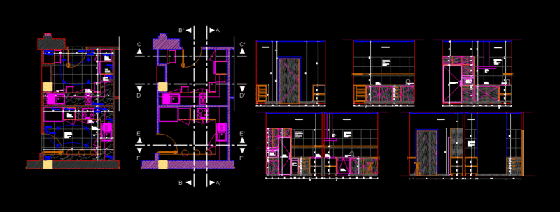 Kitchen DWG Section for AutoCAD