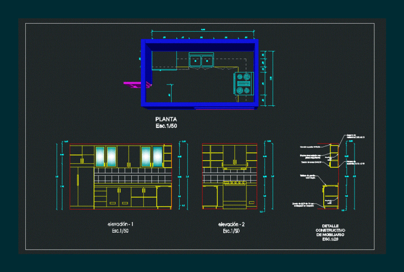 Kitchen 3D DWG Model for AutoCAD
