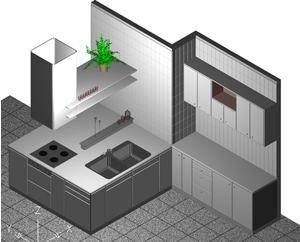 Kitchen 3D DWG Model for AutoCAD