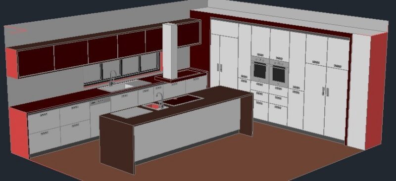 Kitchen 3D DWG Model for AutoCAD