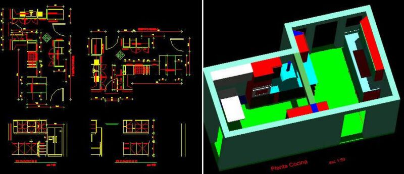 Kitchen 3D DWG Model for AutoCAD