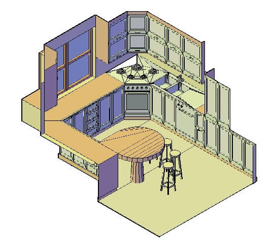 Kitchen 3D DWG Model for AutoCAD • Designs CAD