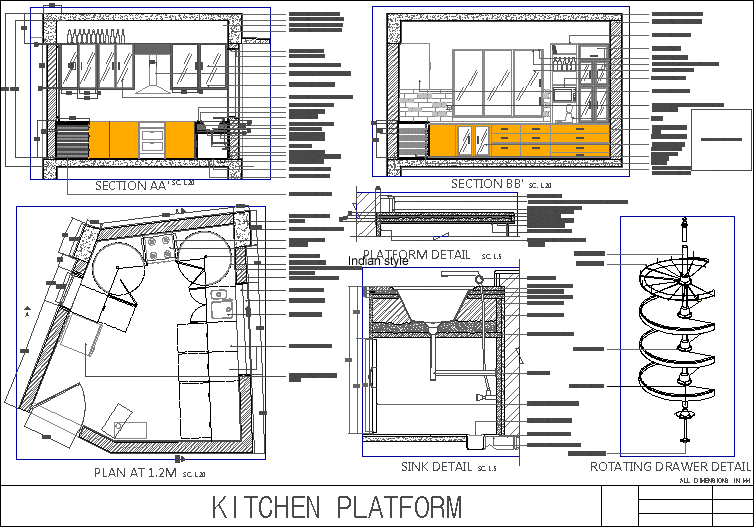 Kitchen Cabinets Layout Dwg Detail For Autocad Designs Cad