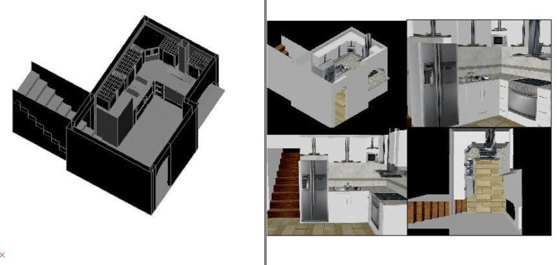 Kitchen Design 3D DWG Model for AutoCAD