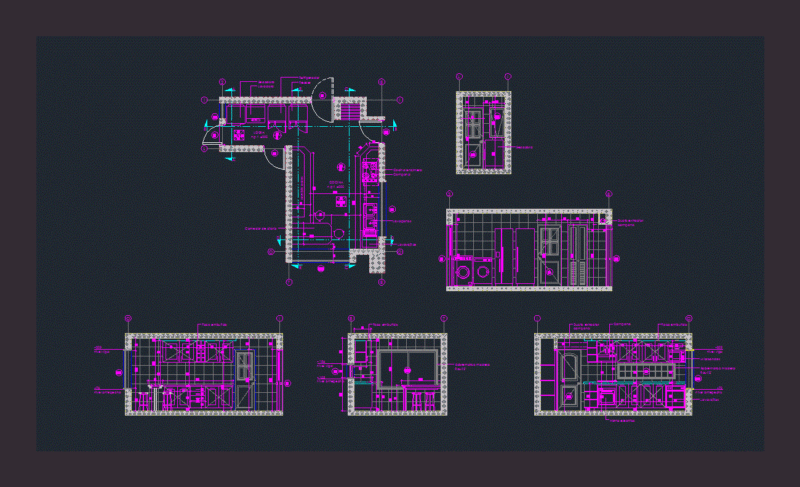 Kitchen Development DWG Detail for AutoCAD