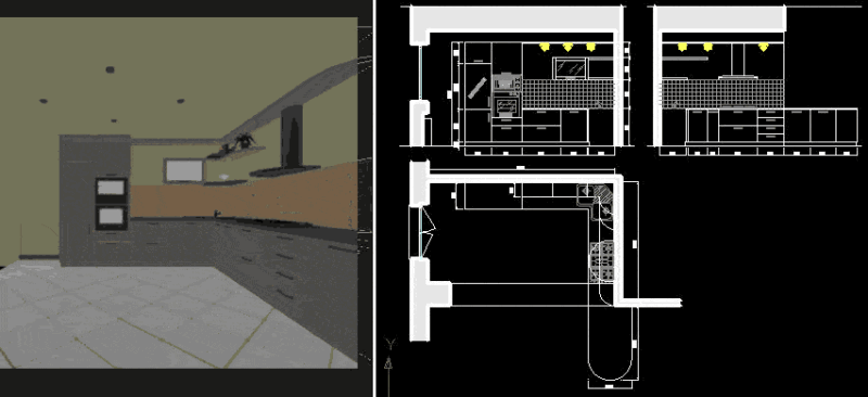 Kitchen Environment 3D DWG Model for AutoCAD