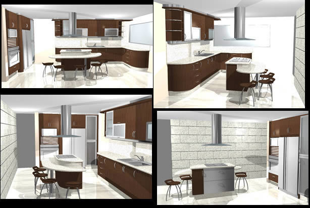 Kitchen Furniture 3d Dwg Full Project, 3d Kitchen Cabinets Dwg