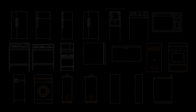 Kitchen Furniture DWG Block for AutoCAD
