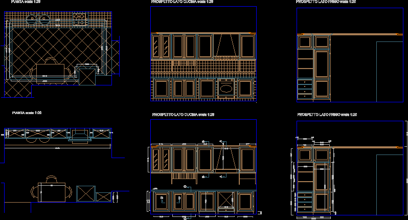  Kitchen Layout Plan DWG Plan for AutoCAD Designs CAD 
