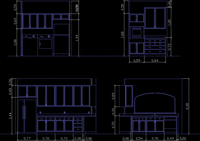 Kitchen Layout Plan DWG Plan for AutoCAD  Designs CAD