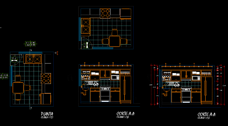 kitchen table cad