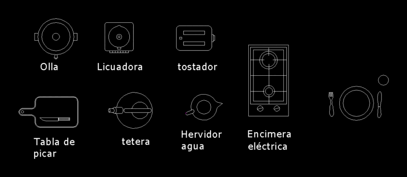 Kitchen Accessories DWG Block for AutoCAD