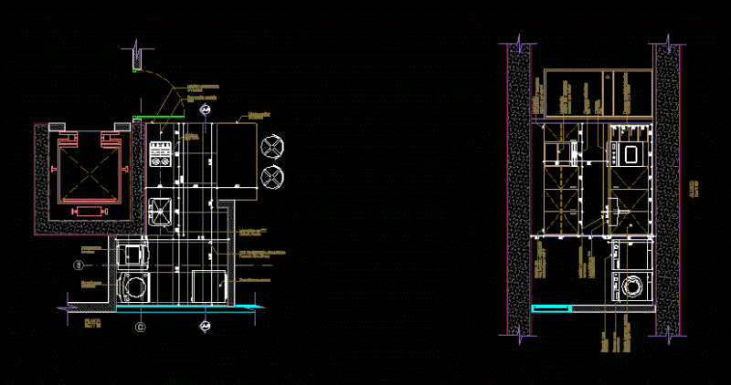 Kitchen And Apparel – Plan And Elevation DWG Plan for AutoCAD