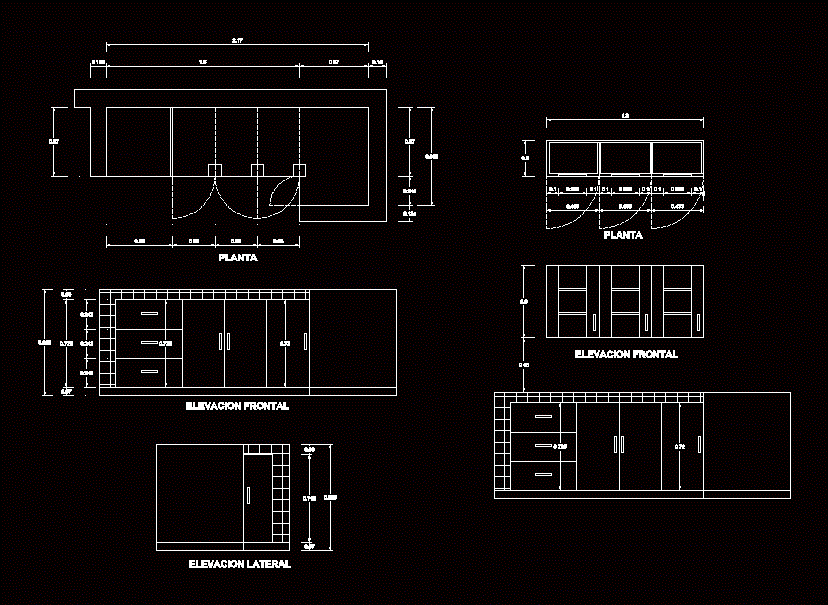 Kitchen Cabinet Section Dwg Image To U