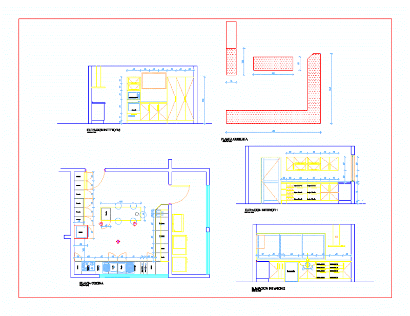 Kitchen – Development DWG Detail for AutoCAD