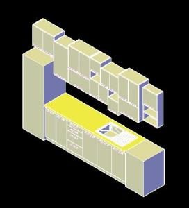 Kitchen Furniture 3D DWG Model for AutoCAD