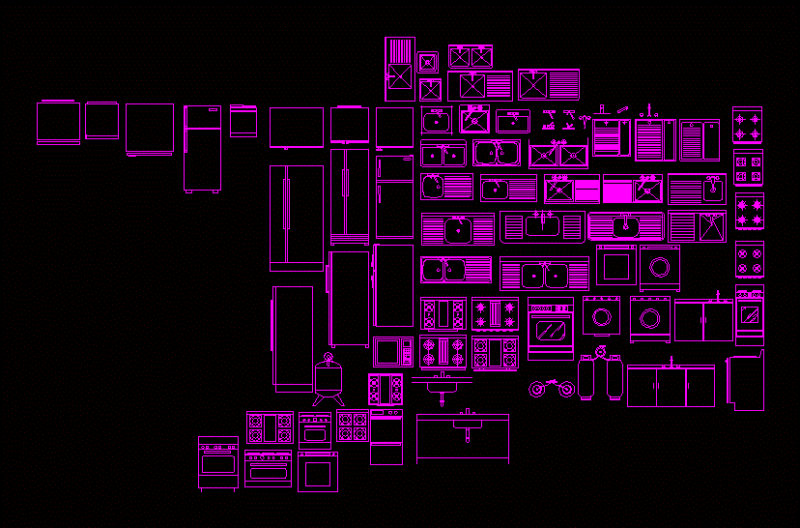 Kitchen Furniture DWG Block for AutoCAD
