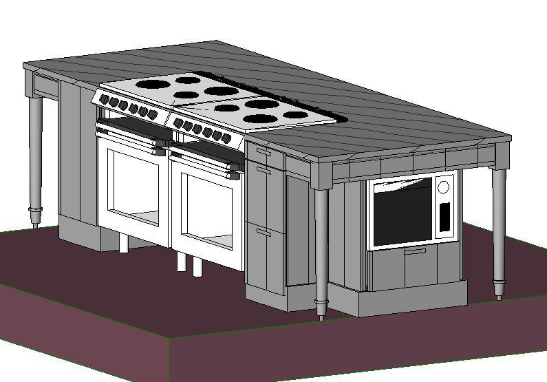 Kitchen  Island  Furniture RFA CAD  Drawing   Designs CAD 