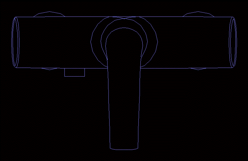 Kitchen Sink Front View 2D DWG Block for AutoCAD