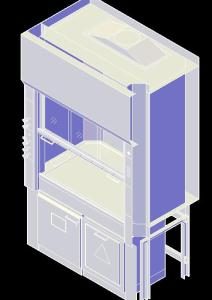 Laboratory Cabinet Lower Storage Gas 3D DWG Model for AutoCAD