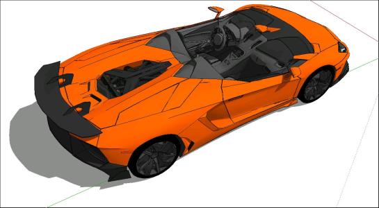 Lamborghini Aventador J 3D SKP Detail for SketchUp • Designs CAD