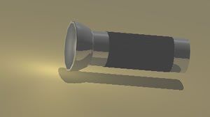 Torch Light 3D DWG Model for AutoCAD