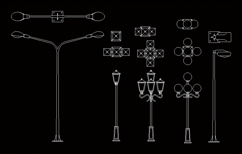 Lanterns DWG Plan for AutoCAD