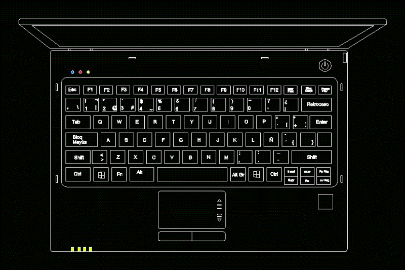 Laptop DWG Plan for AutoCAD